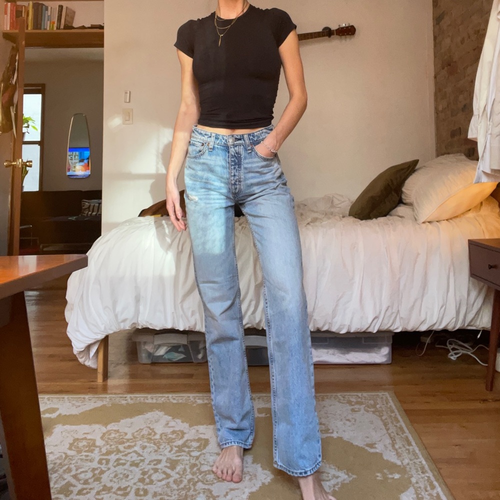 Rag & Bone Alex high rise straight leg jeans Lou 24